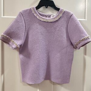 Endless Rose Lilac blouse with Gold Accents